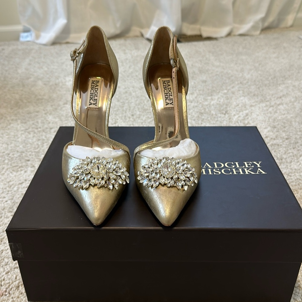 Badgley Mischka Palma-ii d'orsay heel evening shoe